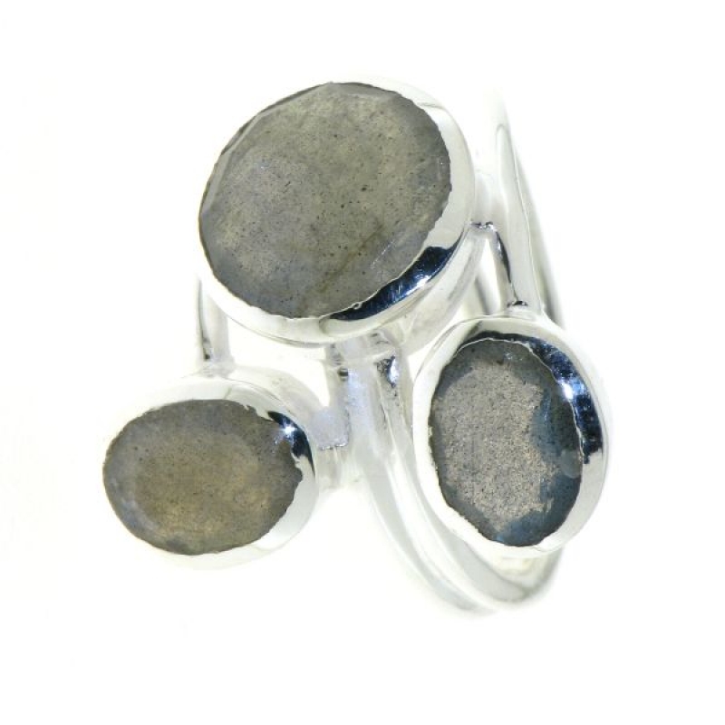 zilveren ring 3x Labradoriet  R5-052LA
